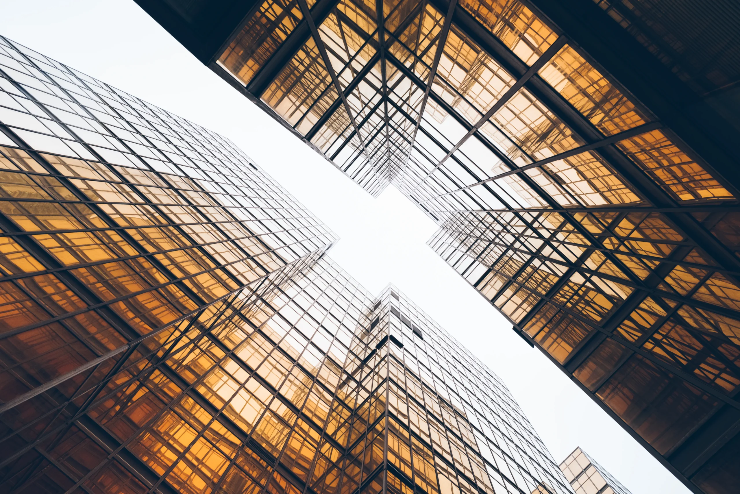 low angle view skyscrapers
