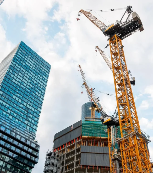 construction works frankfurt downtown germany